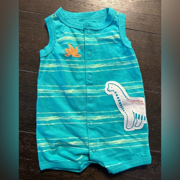 Infant baby boys Carter’s snap bottom tank top shorts one piece 3M - Picture 1 of 4